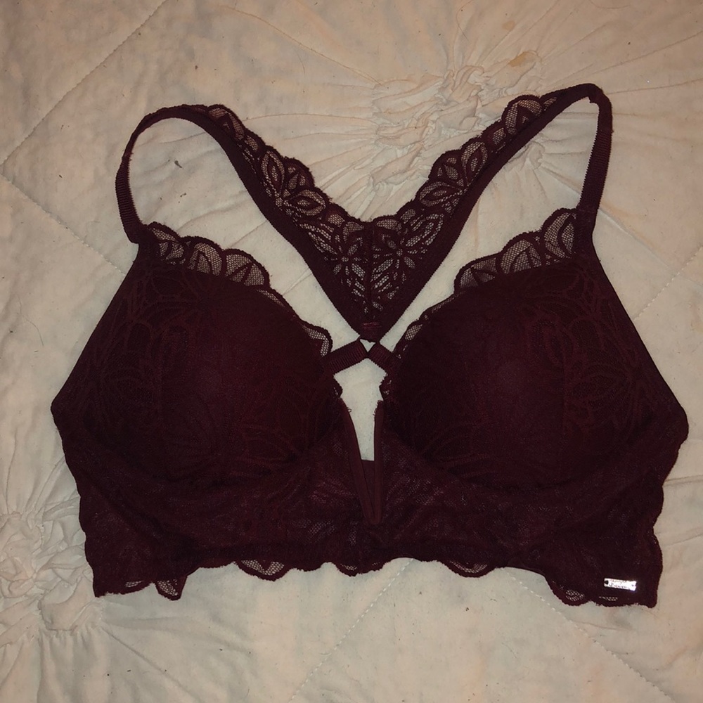 VS maroon lace bra